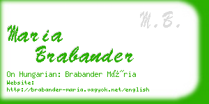 maria brabander business card